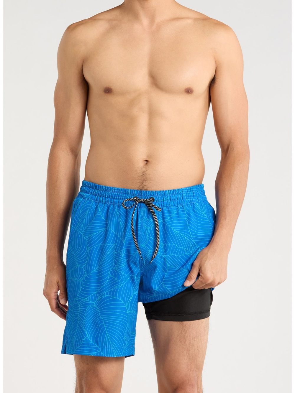 Hurley Men's Volley Hydro Swim Shorts Lined Elastic Waist Botanic Blue Size XL